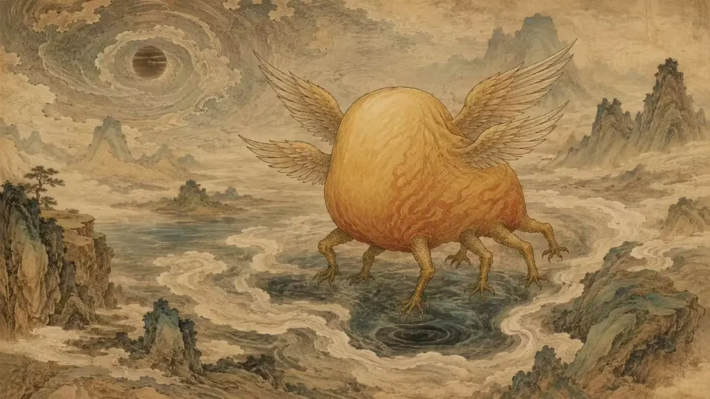 Dijiang, the faceless six-legged and four-winged creature from Chinese mythology