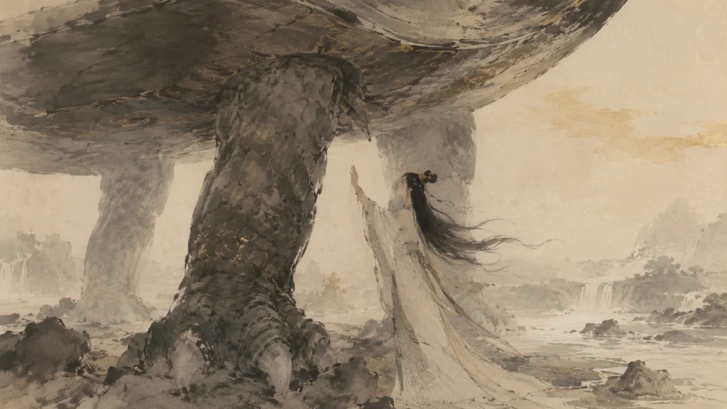nuwa rebuilding the pillars of heaven with giant tertoise
