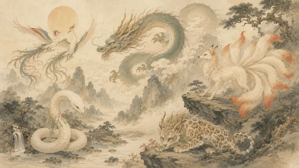 Legendary creatures and supernatural beasts from Chinese mythology