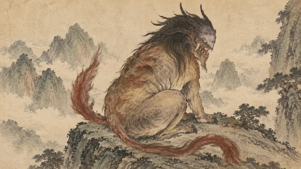 Heyu (合窳): The Human-Faced Flood Beast of the Shan Hai Jing