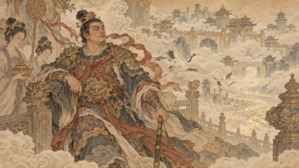 Marshal Tianpeng in the celestial realm before his exile and rebirth as Zhu Bajie